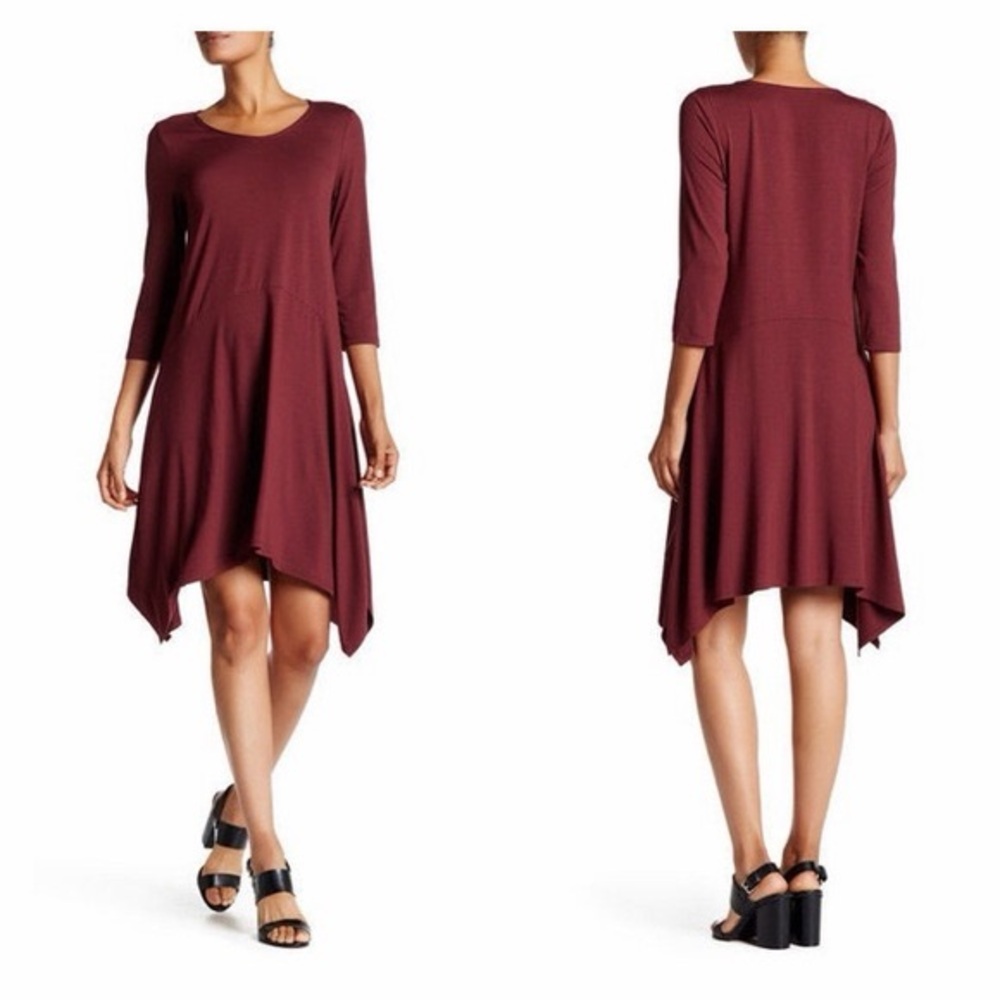 Eileen Fisher | Stretch Jersey Handkerchief-Hem Dress